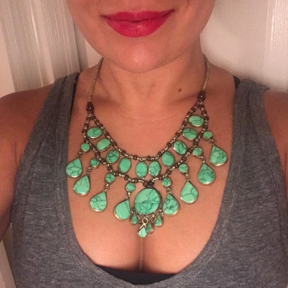 Natalie B Jewelry - Natalie B Cassidy II Necklace in Green Turquoise